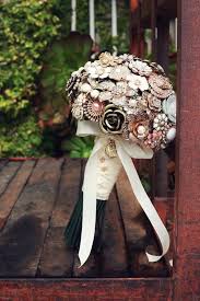Vintage brooch bouquets, harlow, essex. Bridal Bouquets Without Flowers For Non Traditional Brides