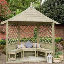 Forest Garden Half Burford Wooden Arbour Internet Gardener Sadovye Idei Dizajn Cvetochnogo Sada Pergola