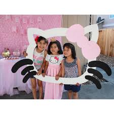 Hello Kitty Birthday Dress For 3 Year Old Helloniah I Made This Hello Kitty Photo Booth Frame For My 5 Year Old Daughter S Bi Hello Kitty Theme Party Hello Kitty Baby Shower Hello Kitty Birthday Party