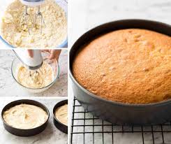 If a cake is baked at a relatively low temperature, these steps take place more slowly and evenly throughout the cake with less overlap in processes. Vanilla Butter Cake Sponge Cake Recipetin Eats