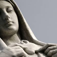 Printed with a small border around the image. August The Month Of The Immaculate Heart Of Mary