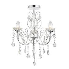 Top brands, next day delivery, lowest price guarantee. Tabitha Clear Crystal Glass And Chrome Finish 3 Light Bathroom Ceiling Tiffany Lighting Direct