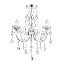 Top brands, next day delivery, lowest price guarantee. Tabitha Clear Crystal Glass And Chrome Finish 3 Light Bathroom Ceiling Tiffany Lighting Direct