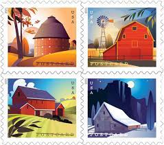 2021 Us Postal Christmas Stamps Buy Barn Postcard Forever Postage Stamps Sheet Of 20 Us Postal First Class American History Wedding Celebration Anniversary 20 Stamps New Online In India B0924z6sv6