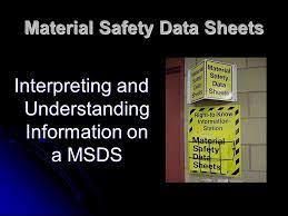 It serves as an occupational safety guide for workers when handling hazardous chemicals in a workplace setting. Material Safety Data Sheets Interpreting And Understanding Information On A Msds Ppt Download