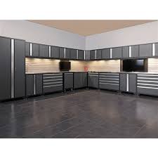 Its integrated interior pegboard and two adjustable height shelves make it easy to customize. Newage Bold Series 108 In X 76 75 In Deep Red Steel Cabinet Set Bamboo Work Surface 600 Sq Ft 7 Piece Lowe S Canada
