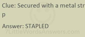 7 little words bonus puzzle 4 july 13 2021 answers. Secured With A Metal Strip 7 Little Words Bonus 7littlewordsanswers Com