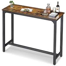 Tapers also can be cut by mounting leg blanks on a jig that's passed through a thickness planer. Odk Bar Table 47 Bar Height Pub Table Rectangular High Top Kitchen Dining Tables With Sturdy Legs Easy To Clean Top 10 Min Quick Assembly Rustic Brown Pricepulse