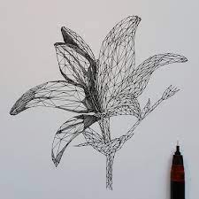 This one is like a zinnia and a venn diagram. Geometric Lily Flower On Behance