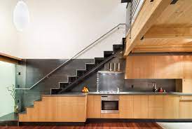 Sculptural Custom Stairwells Stairs In Kitchen Kitchen Under Stairs Stairs Design Interior