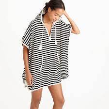 This Black And White Striped Terry Cloth Cover Up Is A Stylish Alternative To A Towel Poncho Dress Womens Beach Cover Ups Swimsuit Cover Ups