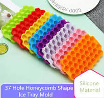 37 Grid Honeycomb Silicone Ice Cube Mold Large-capacity Ice Tray Mold  Reusable Food Grade Ice Maker with Lids Popsicle Mould - AliExpress