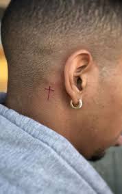 These beautiful flowers represent family love and the greek letters are names or family initials. 185 Trendy Behind The Ear Tattoos And Ideas Tattoo Me Now
