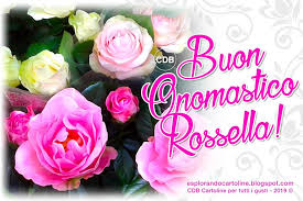 Cdb Cartoline Per Tutti I Gusti Cartolina Buon Onomastico Rossella Auguri Buon Compleanno Buon Onomastico Onomastico