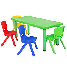 Best Choice Products Multicolored Kids Plastic Table And 4 Chairs Set Colorful Furniture Play Fun Sc Kids Room Furniture Colorful Furniture Table And Bench Set