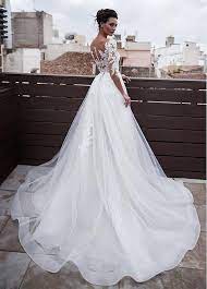 Buy Discount Marvelous Tulle Organza Jewel Neckline 2 In 1 Wedding Dresses With Detachable Skirt Wedding Dress Organza Ball Gowns Wedding Stunning Dresses
