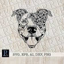 Download Mandala Pit Bull Pitbull Svg File For Cricut And Silhouette Etsy