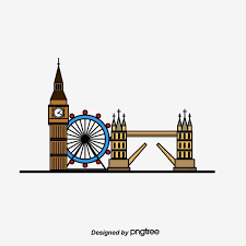 Gambar London Uk Langit Bandar Seni Bina Unsur Unsur London Kartun Big Ben Png Dan Psd Untuk Muat Turun Percuma