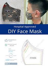The mask with the dotted line on the pattern piece. 41 Printable Olson Pleated Face Mask Patterns By Hospitals