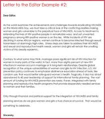 Newspaper opinion writers use the editorial page to advance an argument or discuss important issues of the day. Letter To The Editor Sample Letters Examples