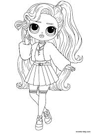 Chic cat against the background of flowers. Lol Omg Doll Coloring Pages Kitty K Novocom Top