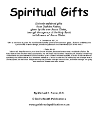 Doc Spiritual Gifts By Michael K Farrar Gods Breath