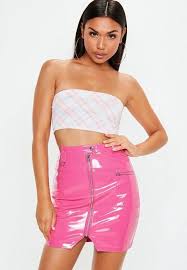 Maybe you would like to learn more about one of these? Pink Vinyl Utility High Waisted Zip Up Mini Skirt Hot Pink From Missguided On 21 Buttons