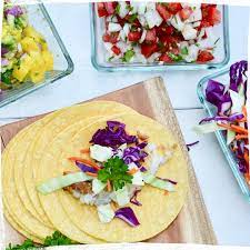 To build your fish tacos, heat the tortillas and drain and dry the cabbage. Fish Tacos 3 Healthy Ways
