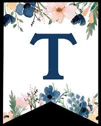 If possible, use cardstock or matte photo paper (us letter or . Blue Pink Floral Banner Letters Free Printable Paper Trail Design