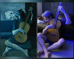 The old guitarist, pablo picasso canvas, picasso art, picasso guitarist, picasso canvas print. The Old Guitarist Pablo Picasso Gettymuseumchallenge