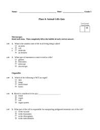 Materials that allow electric current to pass through them easily, called conductors, can be used to link the positive and negative ends of a battery, creating a circuit. Plant Animal Cells Quiz By Charlotte Thompson Tpt