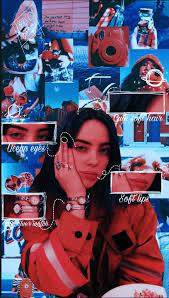 Billie eilish red aesthetic aesthetic pictures aesthetic collage photo wall collage picture wall wallpaper azul i miss her concert photography. Aesthetic Billie Eilish Collage Wallpaper
