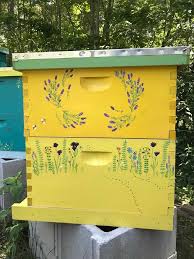 Painted Beehive Apiary Beekeeping Beehive Bee Boxes Painted Bee Hives Bee Keeping