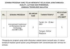 .peluang pekerjaan di lembaga teknologis malaysia (mbot) yang kini dibuka untuk warganegara malaysia dan pelbagai kekosongan jawatan ditawarkan. International Conference On Bioengineering And Technology Iconbet Home Facebook