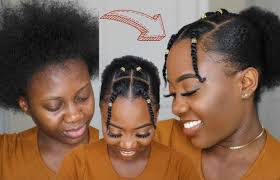 The variations of updos are pretty endless since you can marry twists, braids, hair pieces and. Quick Natural Hairstyle And It S Cute For Summer On Short 4c Hair Under 10 Minutes