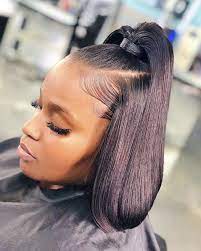 Half Up Ponytail With Bob Haircut Bob Hairstyles For Black Women For Rocking Look Curly Hair Styles Bob Hairstyles Birthday Hairstyles