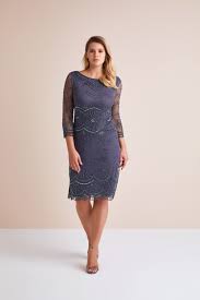 Lacivert Dantel Islemeli Kisa Abiye Elbise En Sik Buyuk Beden Abiye Modellerini Oleg Cassini Koleksiyonunda Kesfedin Plussize Elbise The Dress Resmi Elbise
