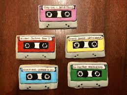 80s Cassette Tape Sugar Cookies Royal Iced Cookies Sugar Cookies Decorated Cookie Decorating