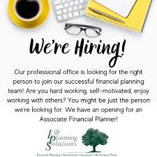 This individual will be leading the fp&a department and. Hiring An Associate Financial Advisor Nex Tech Classifieds