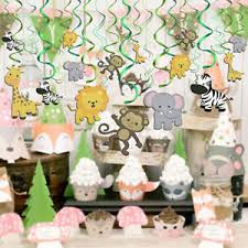 See more ideas about safari baby shower, baby shower, jungle baby shower. 30pcs Safari Animal Jungle Hanging Swirl Decor Baby Shower Birthday Party Sw Ebay