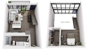Contemporary loft apartments in the heart of downtown san diego. Standard 3d Floor Plans Small Loft Apartments Apartment Layout Loft Floor Plans