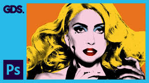 The gestural handling of color in the portrait shows warhol at his most painterly. Create Andy Warhol Style Pop Art Lady Ga Ga Photoshop Cs5 Youtube