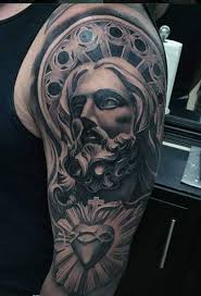A face of the lion is inked in the cross that put a great feeling of jesus power and belief. Top 51 Jesus Sleeve Tattoo Ideas 2021 Inspiration Guide