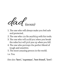 Dad Definition White Art Print Anna Quach Art Com In 2020 New Dad Quotes Dad Definition Great Dad Quotes