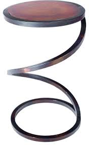 00 h 4.6 out of 5 stars 629 $150.30 $ 150. Spiral Round Accent Table With Hammered Top Contemporary Side Tables And End Tables By Prima Design Source Houzz