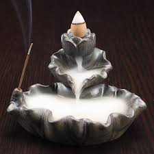 Creative Ceramic Smoke Backflow Incense Burner Ornaments Buddha Activities Moonlight Glazed Censer Ceramic Incense Holder Incense Burner Holder Incense Cones