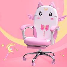sailor moon cat angel winged gaming chair ex monochrome office chair kawaii room kawaii games
