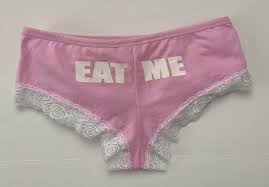 Eat Me Bikini Panty with Lace Trim - Color Options | eBay