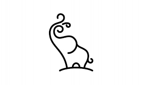 Premium Vector Cute Baby Elephant Spraying Water Logo Design