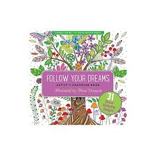This is a printable product. Follow Your Dreams Adult Coloring Book